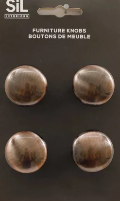 Ensemble de 4 boutons de meuble en alu (Bronze)