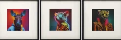Ensemble de 3 cadres animaux pop