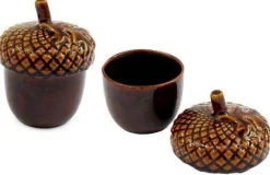 Ensemble de 2 pots de rangement en grès Gland