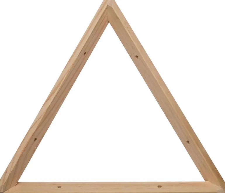 Equerre triangle en pin brut (30 cm)