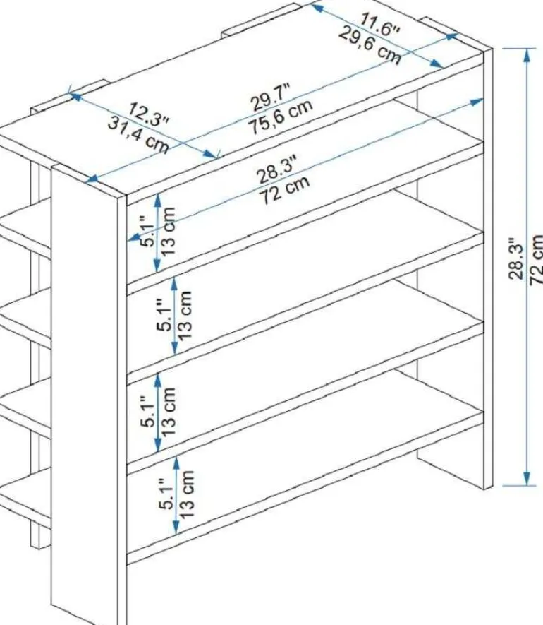 Etagère à chaussures en aggloméré Sargel
