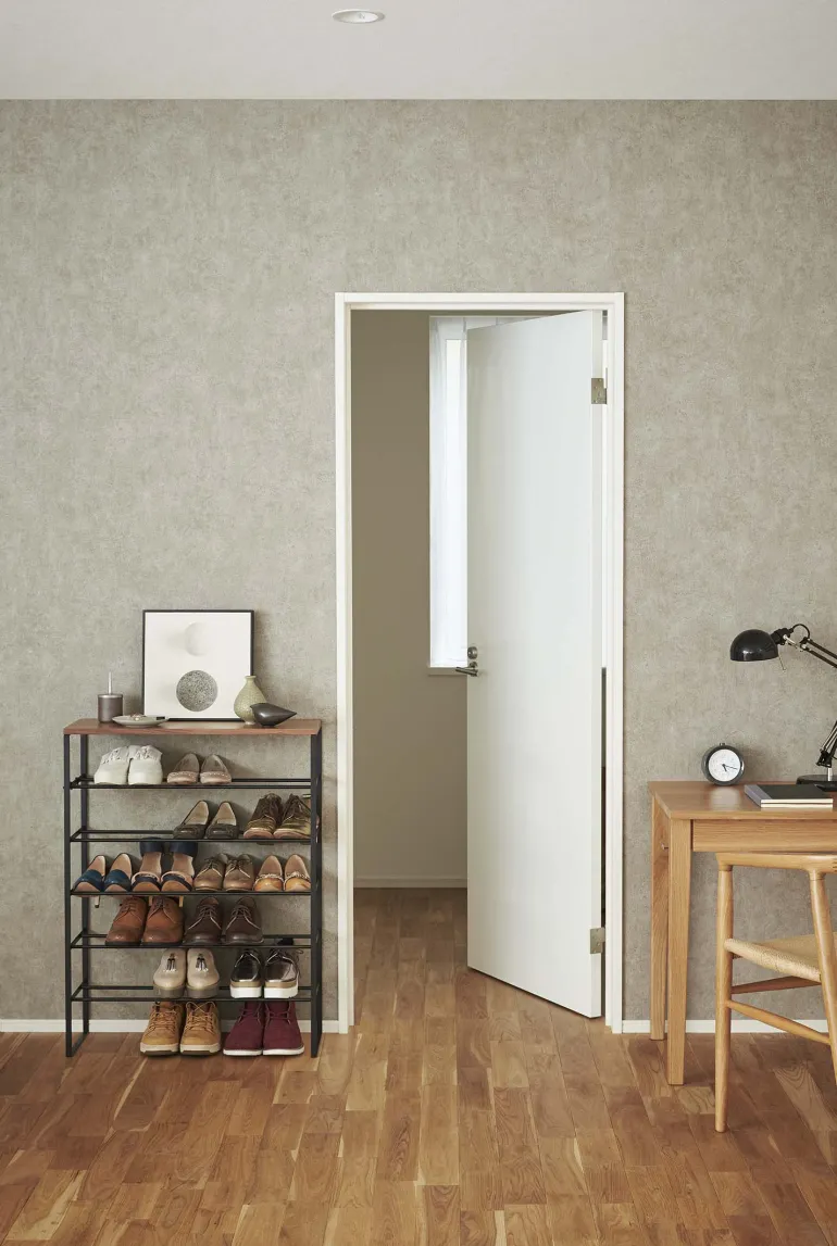 Etagère à chaussures en métal et bois Tower (Noir)