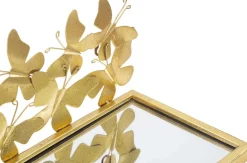 Etagère chevet en métal doré Butterfly 43 x 19.2 x 16.5 cm (Lot de 2)