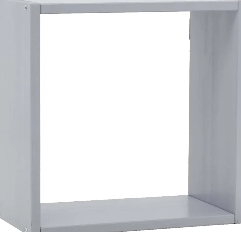 Etagère cube modulable en pin 32 x 32 x 17 cm (Gris)