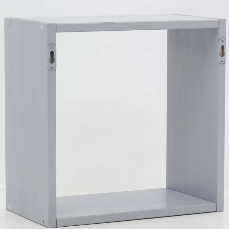 Etagère cube modulable en pin 32 x 32 x 17 cm (Gris)