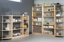 Etagère d'angle en pin brut Gala (4 tablettes)