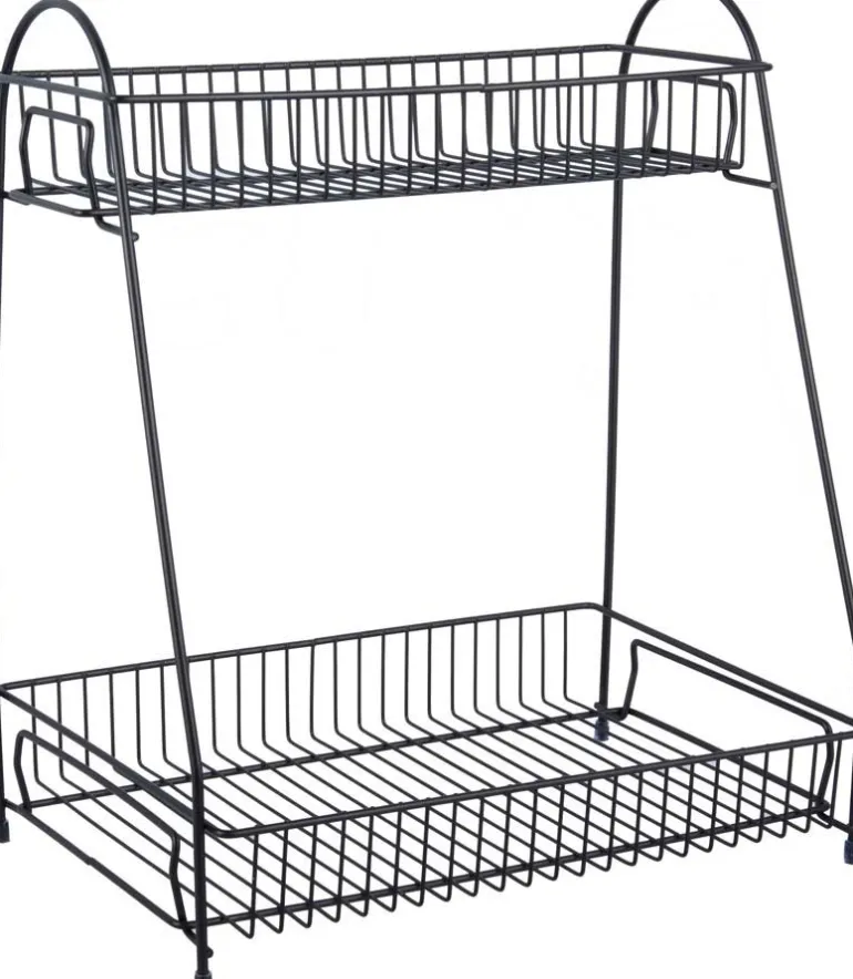 Etagère de cuisine en métal Tidy 30 x 20 x 34.5 cm (Noir mat)