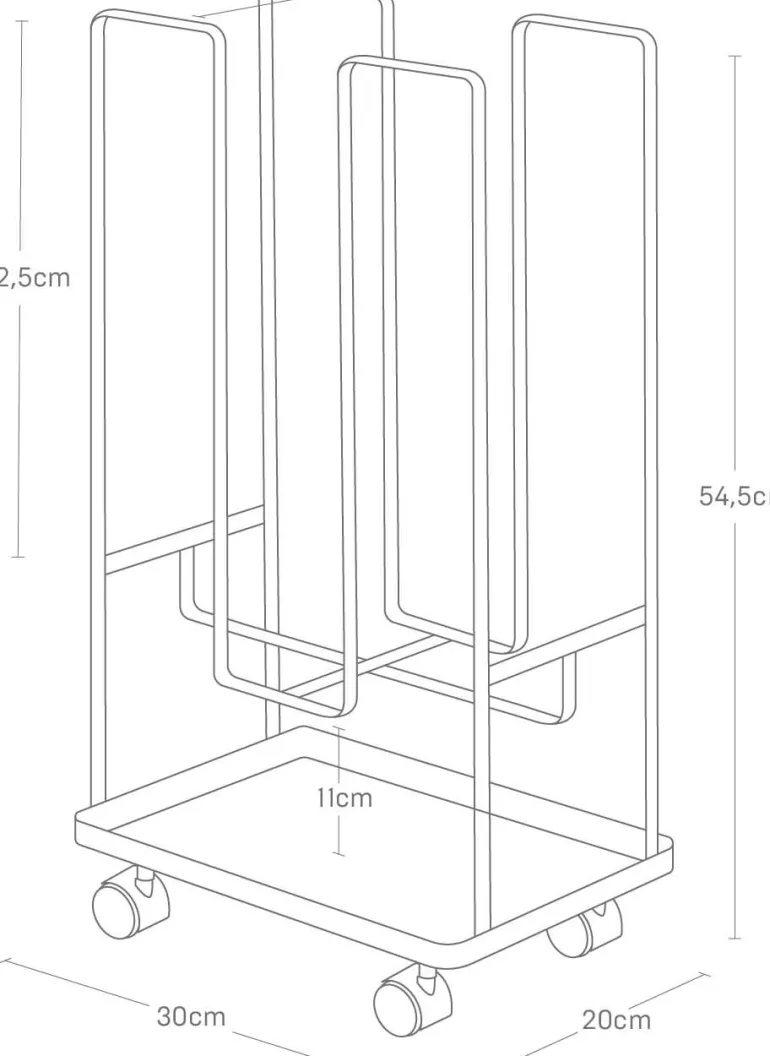 Etagère de rangement en métal spécial cartons Organizer