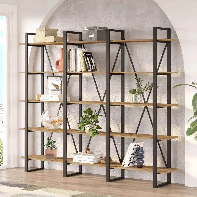Etagère en aggloméré et métal Book