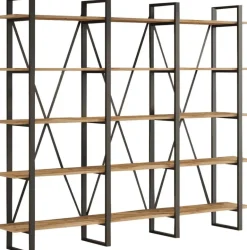 Etagère en aggloméré et métal Book