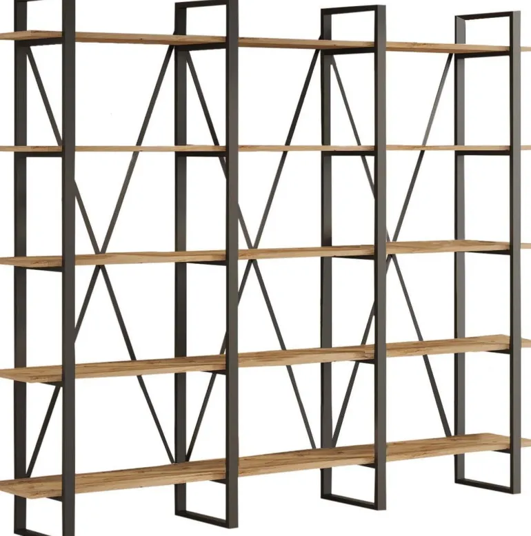 Etagère en aggloméré et métal Book