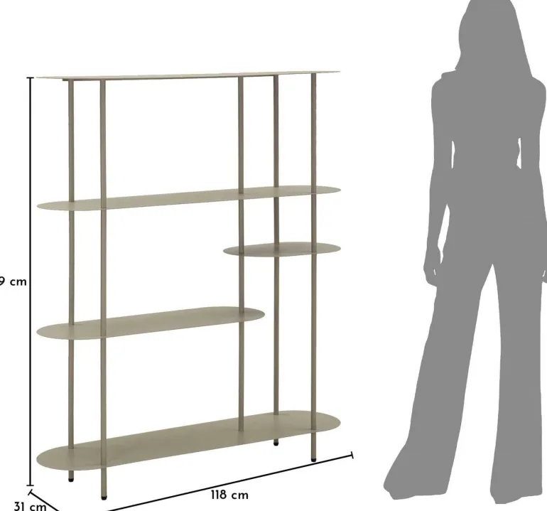 Etagère en métal Saturn 118 x 31 x 39 cm (Gris)