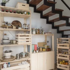 Etagère en pin massif Nova (76.5 x 38.5 x 174.5 cm)