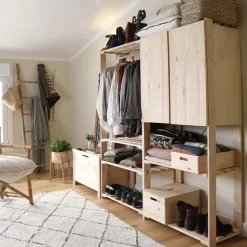 Etagère en pin massif Nova (76.5 x 38.5 x 174.5 cm)