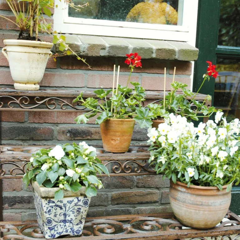 Etagère à plantes en métal patiné Arabesque