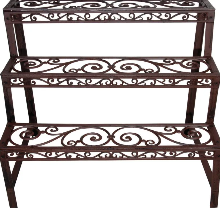 Etagère à plantes en métal patiné Arabesque