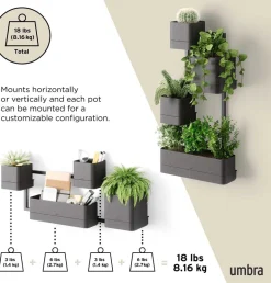 Etagère à plantes murale Cubiko