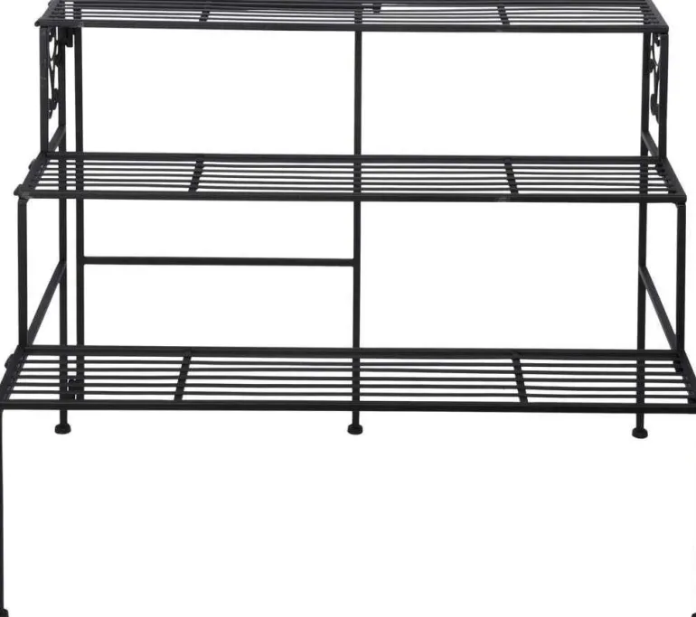 Etagère à plantes pliante en fer (3 niveaux)
