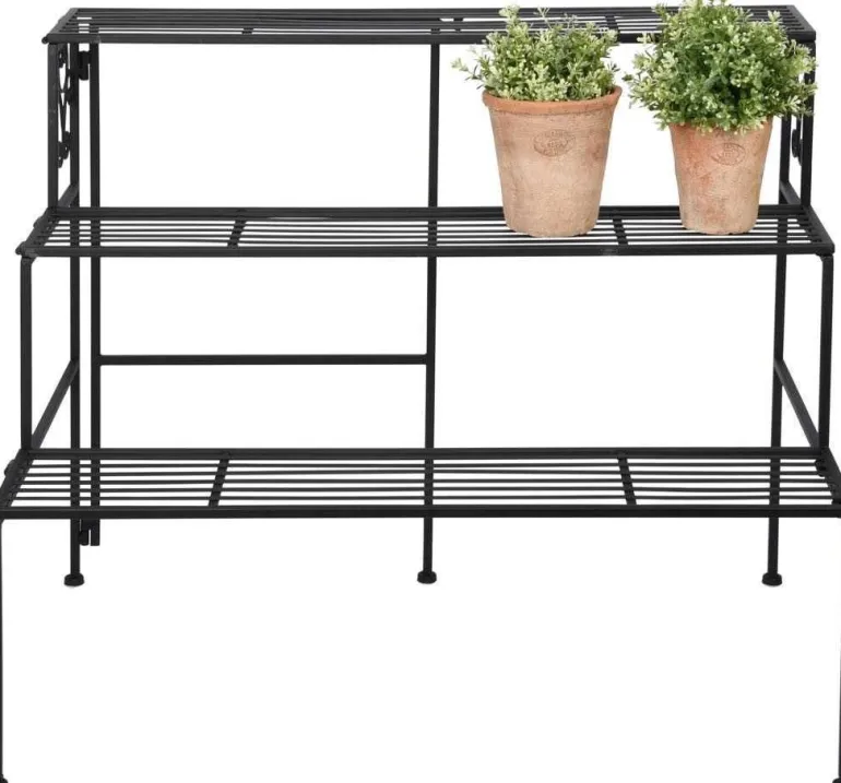 Etagère à plantes pliante en fer (3 niveaux)