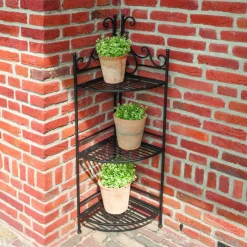 Etagère pliante à plantes Arabesques (Angle 3 niveaux)