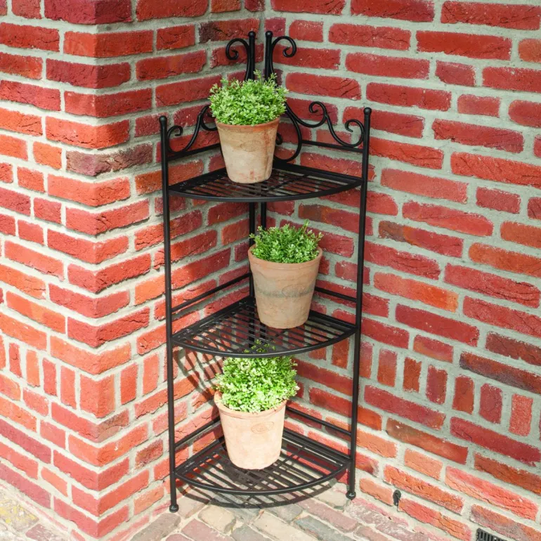 Etagère pliante à plantes Arabesques (Angle 3 niveaux)