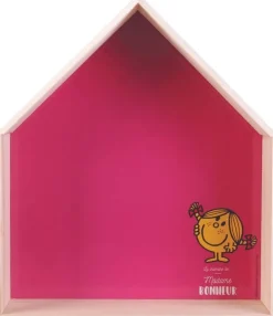 Etagères en bois maison Monsieur Madame (Lot de 2) (Rose)