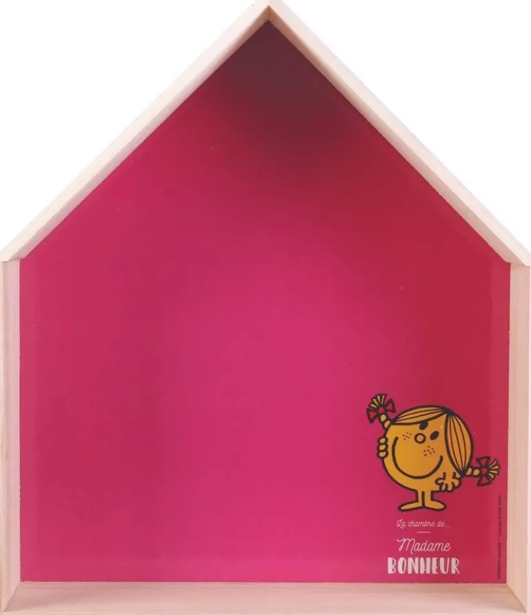 Etagères en bois maison Monsieur Madame (Lot de 2) (Rose)