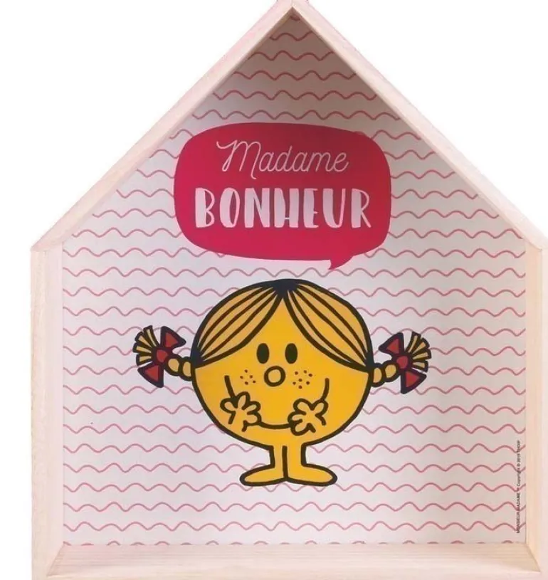 Etagères en bois maison Monsieur Madame (Lot de 2) (Rose)
