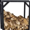 Extension bûcher treillis en bois Black edition