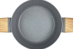 Faitout en aluminium forgé poignées effet bois (24 cm)