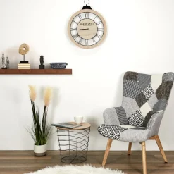 Fauteuil assise en tissu patchwork Helsinki