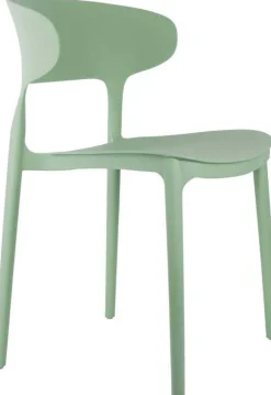 Fauteuil coloré en polypropylène Fain (Vert foncé)