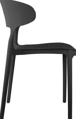Fauteuil coloré en polypropylène Fain (Noir)