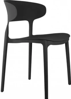 Fauteuil coloré en polypropylène Fain (Noir)