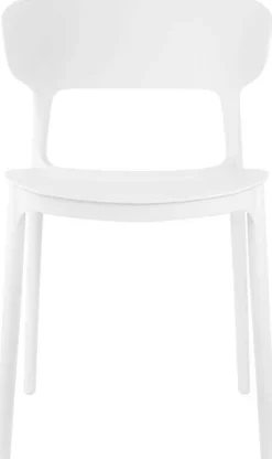 Fauteuil coloré en polypropylène Fain (Blanc)