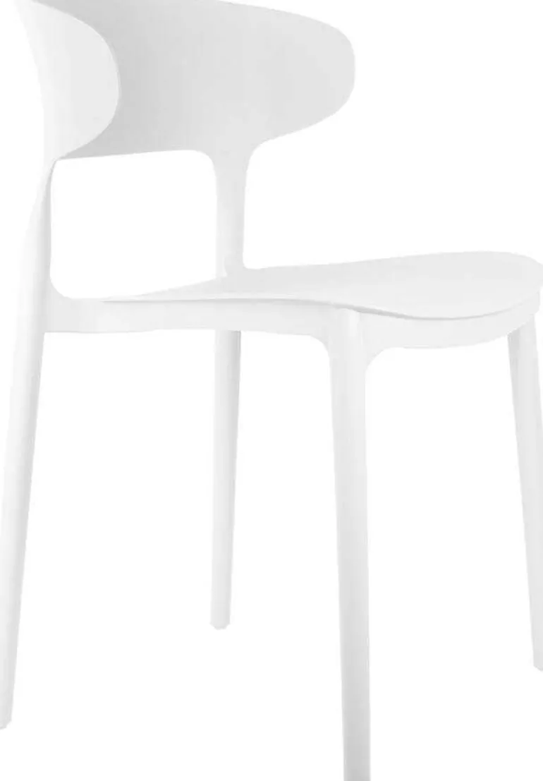 Fauteuil coloré en polypropylène Fain (Blanc)