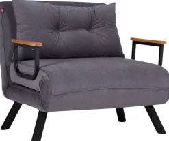 Fauteuil convertible en tissu Sando (Gris)