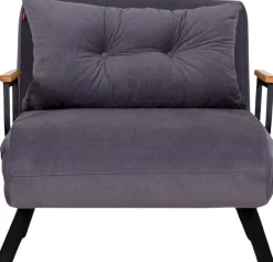 Fauteuil convertible en tissu Sando (Gris)