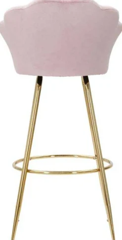 Fauteuil de bar en tissu et métal Vienna (Rose)
