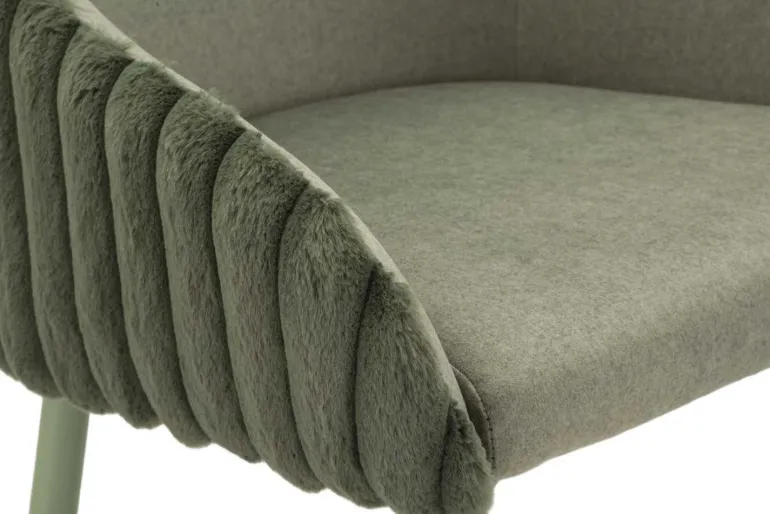 Fauteuil de bar en tissu et métal Alaska (Lot de 2) (Vert)