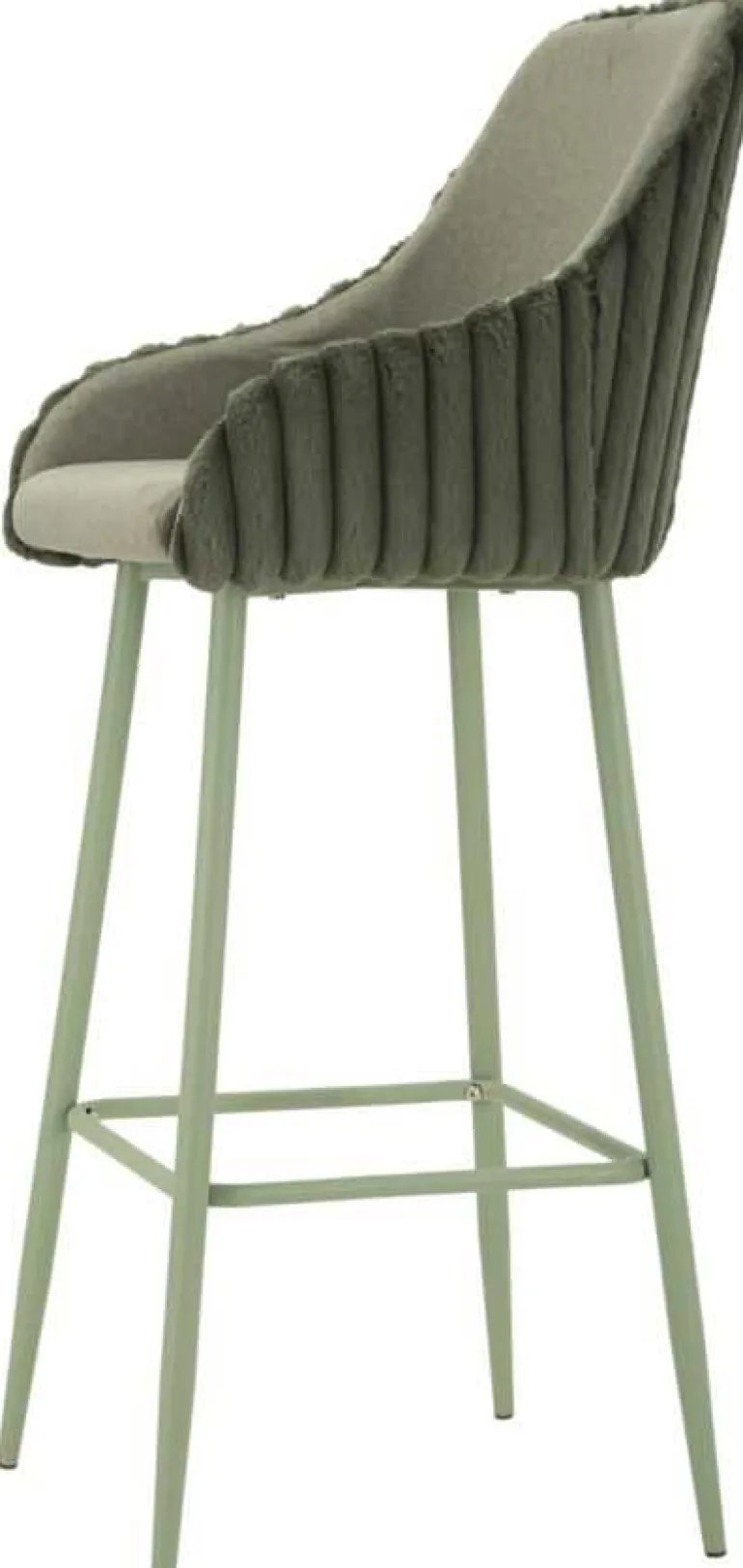 Fauteuil de bar en tissu et métal Alaska (Lot de 2) (Vert)