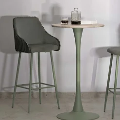 Fauteuil de bar en tissu et métal Alaska (Lot de 2) (Vert)