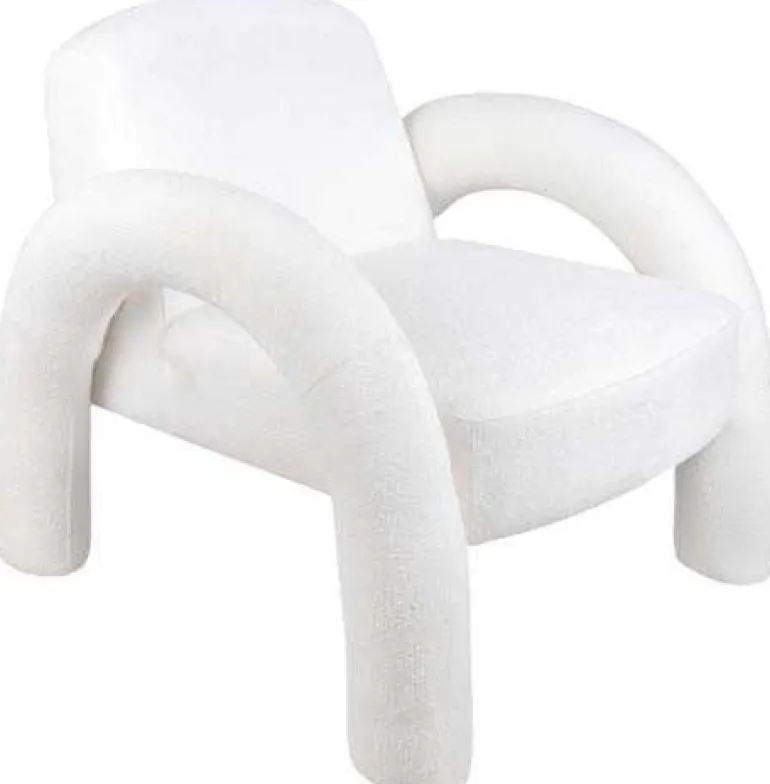 Fauteuil en polyester Brazo (Blanc)