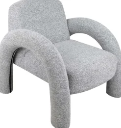 Fauteuil en polyester Brazo (Gris)