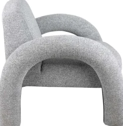 Fauteuil en polyester Brazo (Gris)