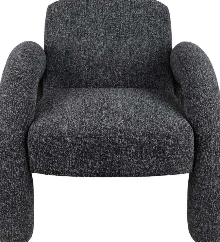 Fauteuil en polyester Brazo (Noir)