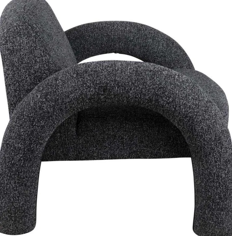 Fauteuil en polyester Brazo (Noir)
