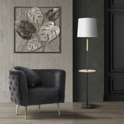 Fauteuil en tissu Bucarest 76 x 74 x 71 cm (Noir)