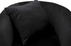 Fauteuil en tissu Bucarest 76 x 74 x 71 cm (Noir)