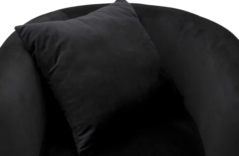 Fauteuil en tissu Bucarest 76 x 74 x 71 cm (Noir)